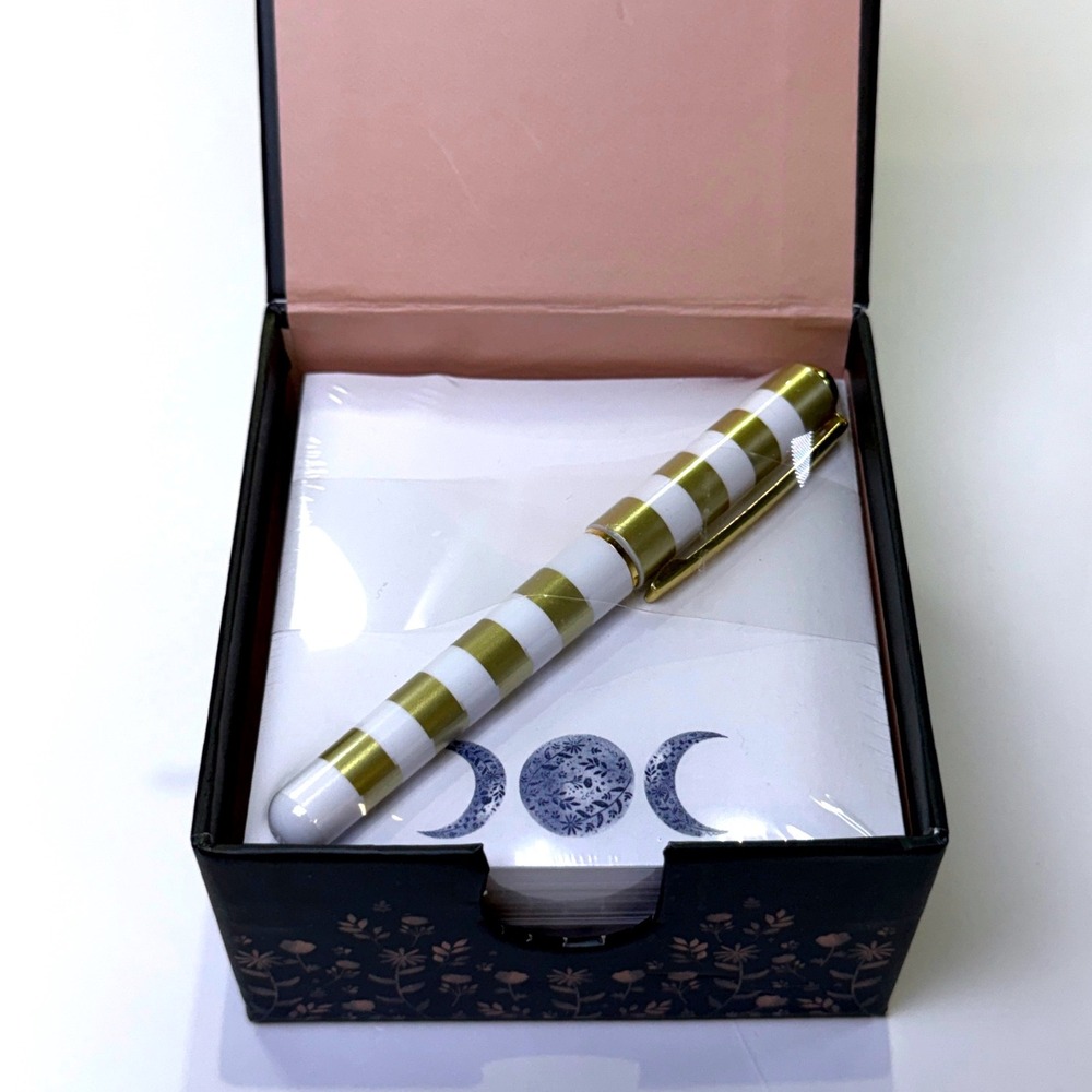Lady Jayne Celestial Memo Pad Box with Paper and Pen 1244A8